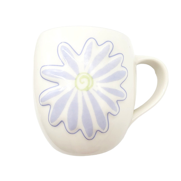 Two Starbucks 2006 Pink Tulip Purple Daisy Dimensional Floral 14oz Coffee Mugs - Picture 3 of 7